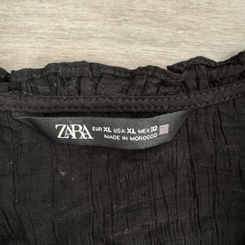 Zara RUFFLED SWISS DOT TOP - Picture 4 of 6